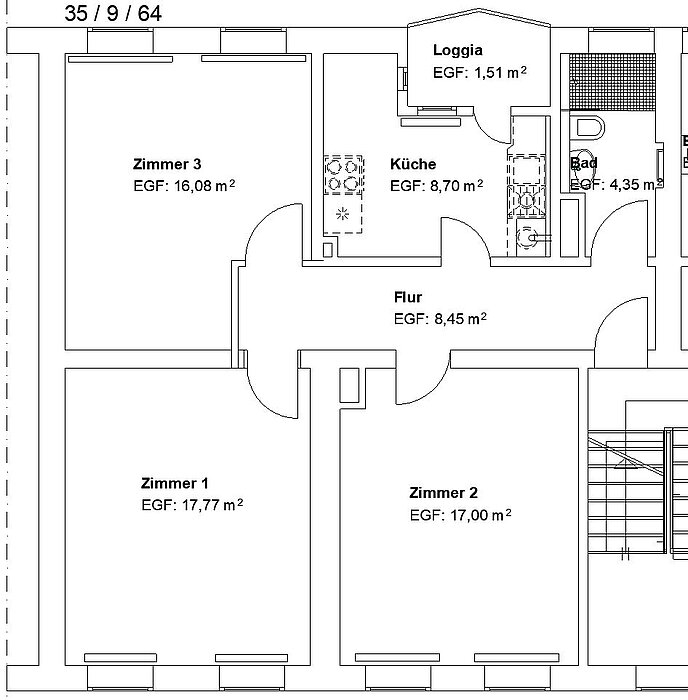3 ZKB mit Loggia in der Nordstadt! - Photo 2
