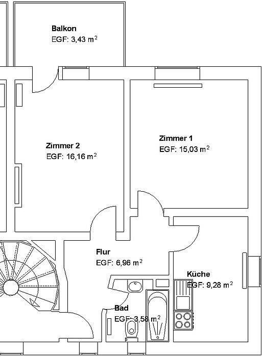 Gut geschnittene 2 ZKB mit Balkon im Wesertor! - Photo 2