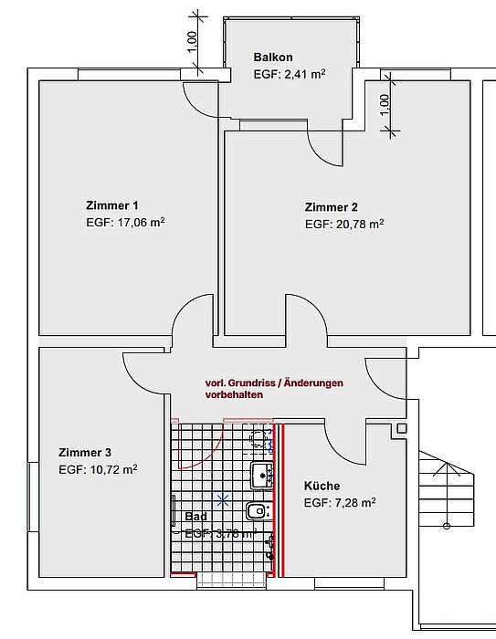 Wir modernisieren für Sie! 3 ZKB im Grünen! - Photo 2