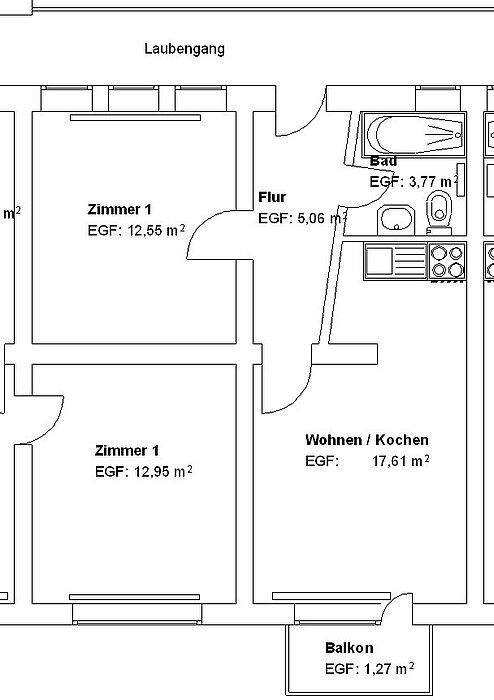 Singlewohnung mit Balkon im Wesertor! - Photo 2