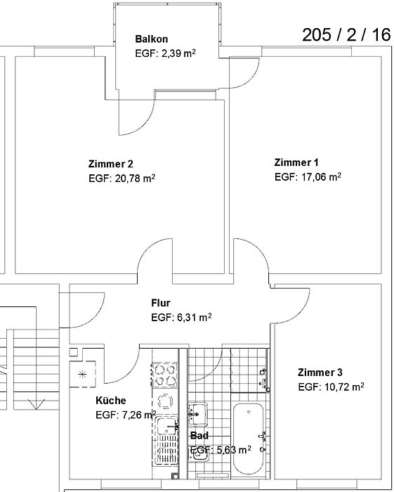 Moderne 3 ZKB in ruhiger Wohngegend! - Photo 2