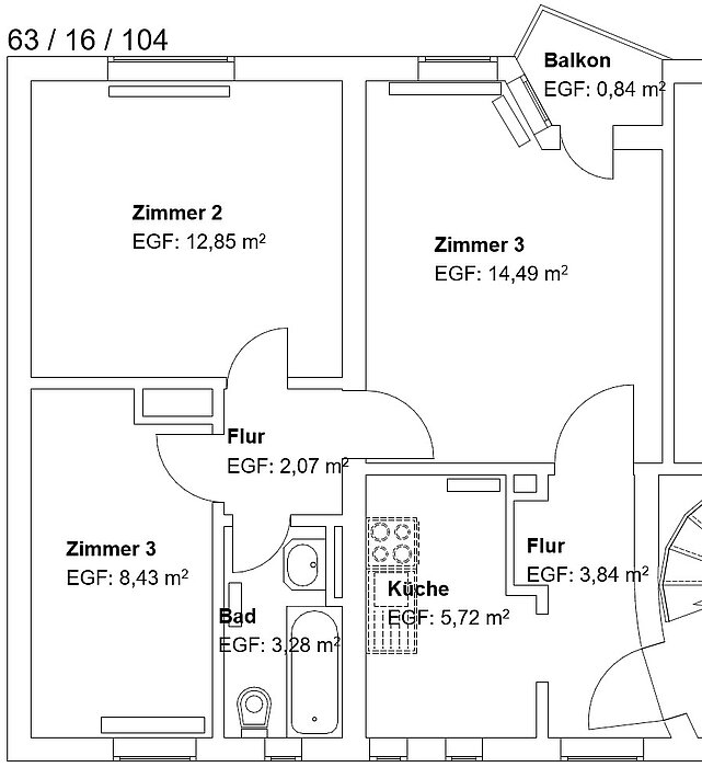 Gemütliche 3 ZKB mit Balkon in der Nordstadt! - Photo 2
