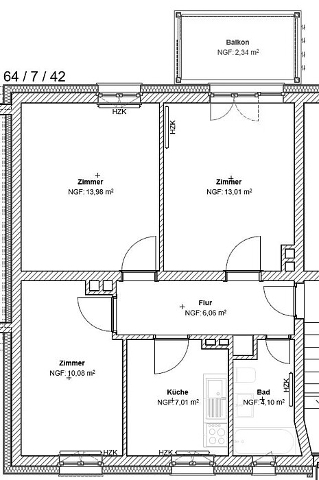 Freundliche 3 ZKB mit Balkon! - Foto 2